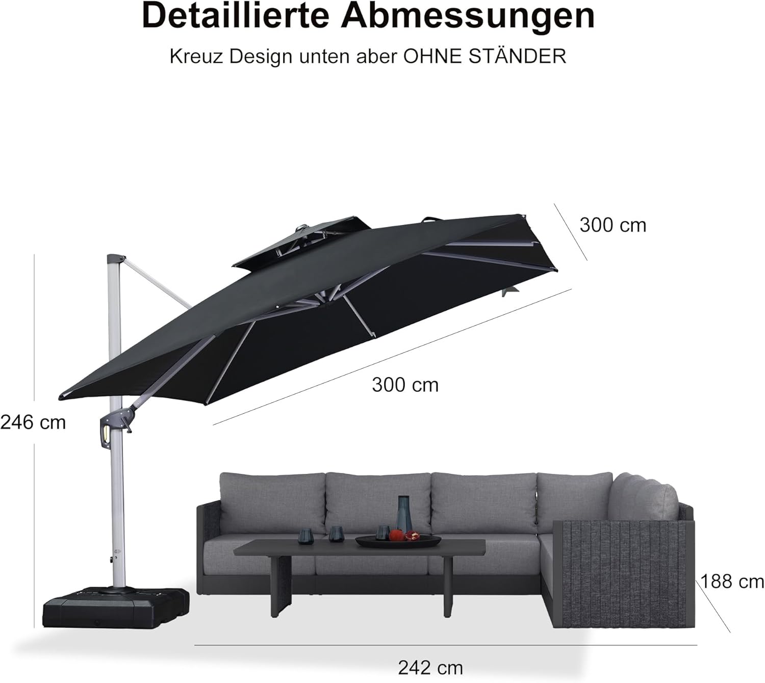 PURPLE LEAF Rectangular Parasol