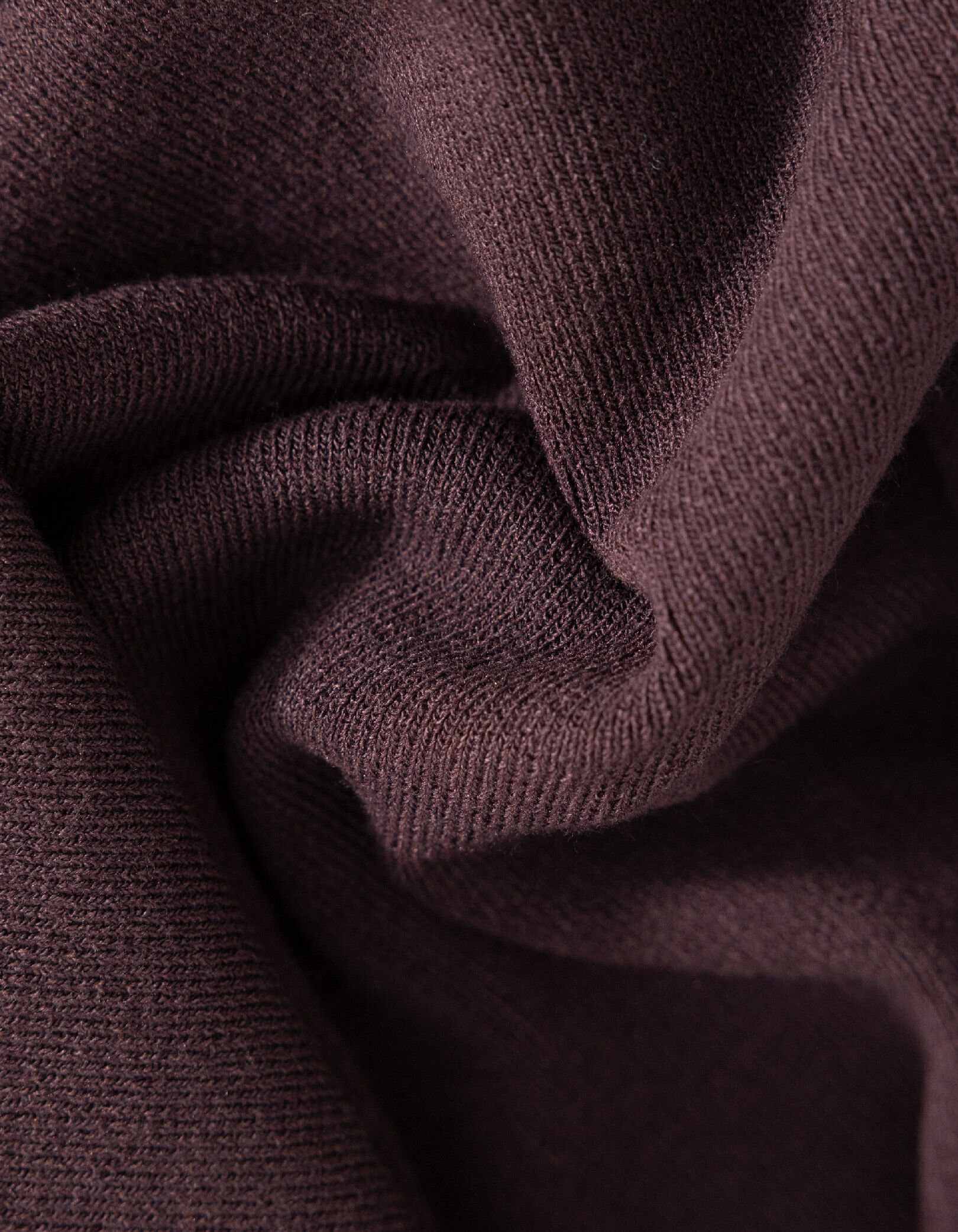 Robe bordeaux tricot boutonnée Femme
