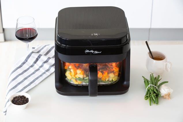 6.5L Glass Digital Air Fryer Oven, 1200W, >200&deg;C, Easy Cleaning