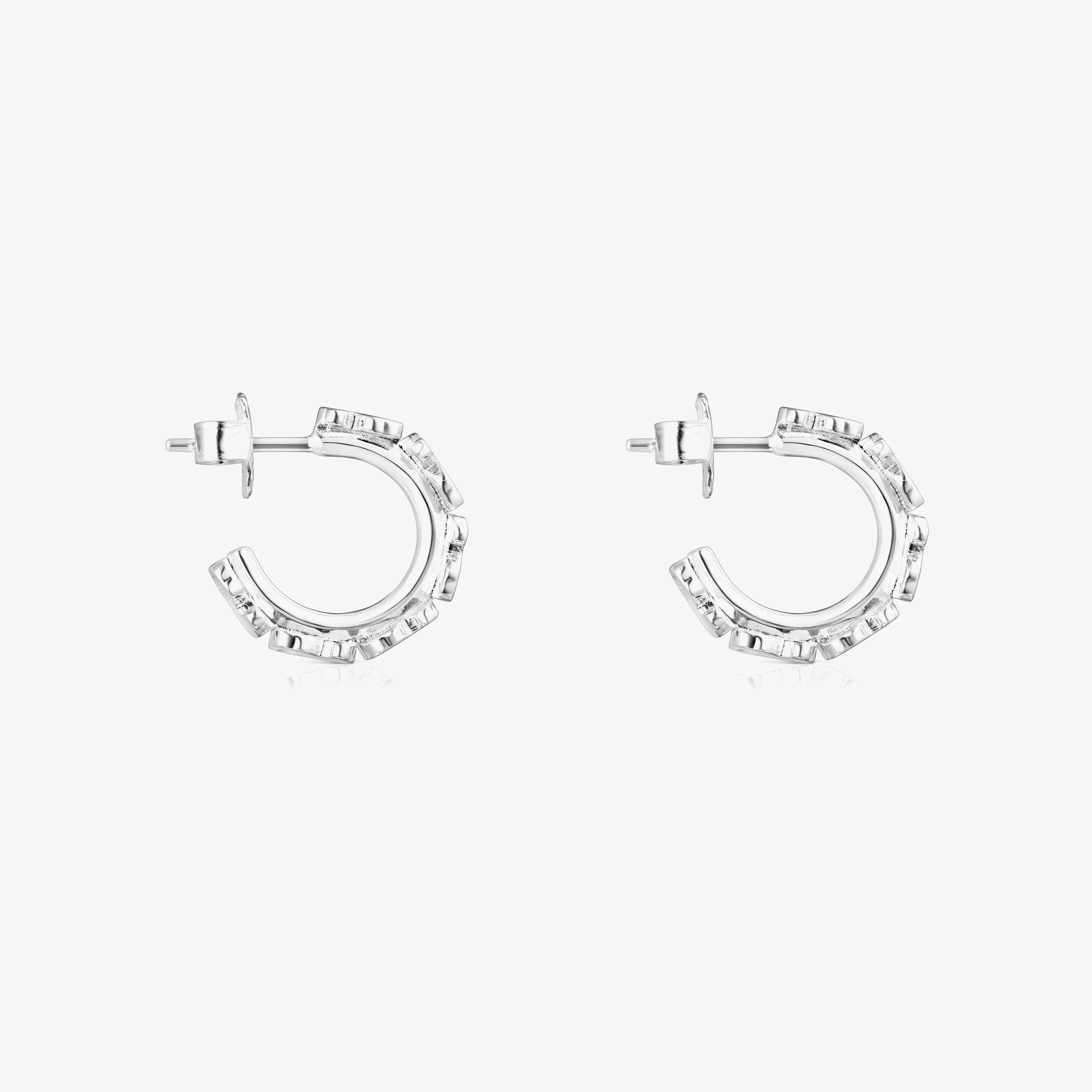 Pendientes aro de plata Straight