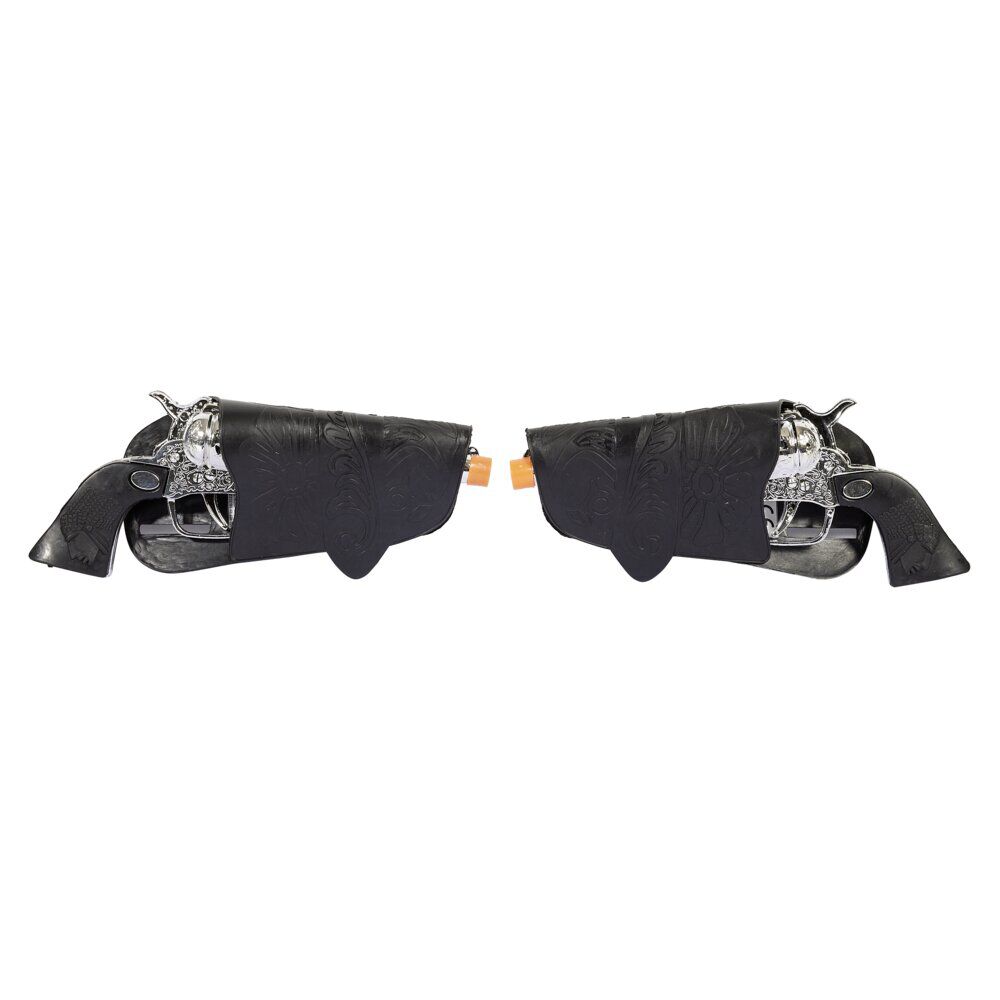 Pistolet Cow-Boy gris et noir x2