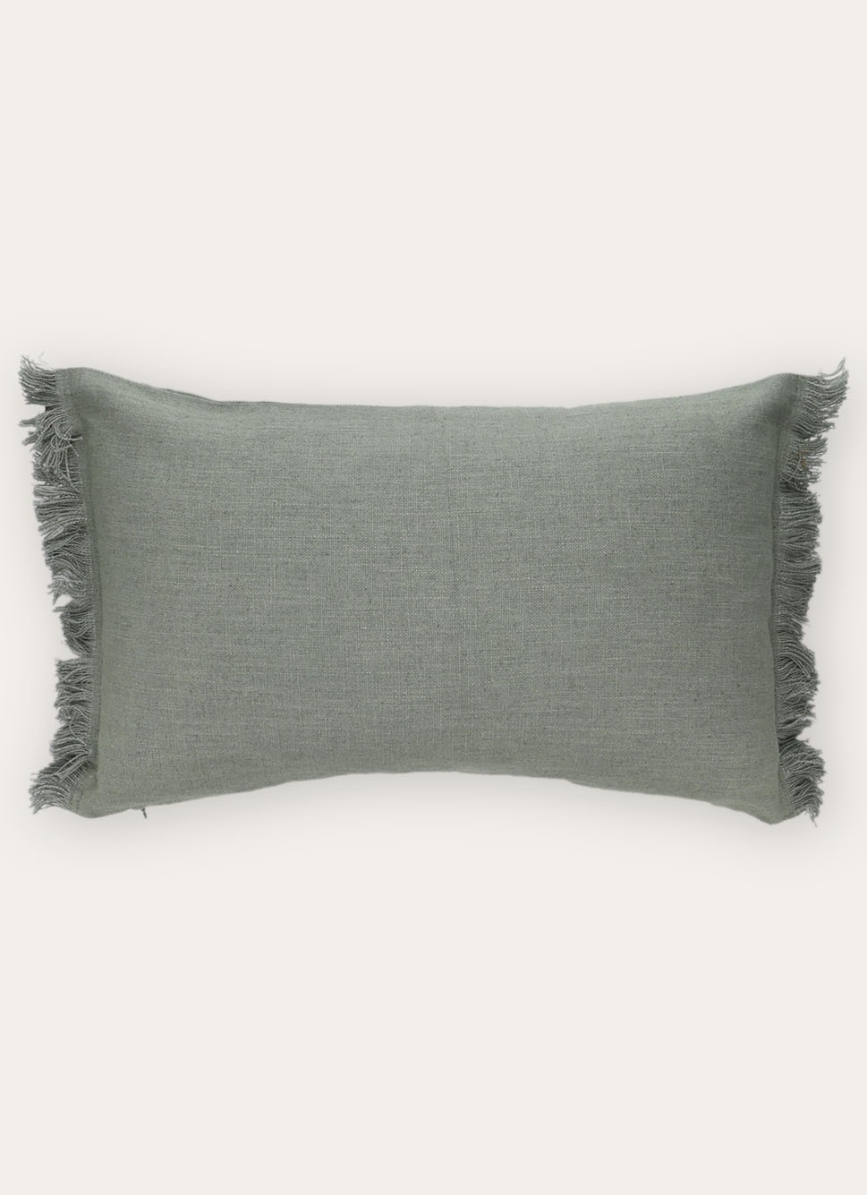 HOUSSE DE COUSSIN à FRANGES COTON ET LIN MOUSSE