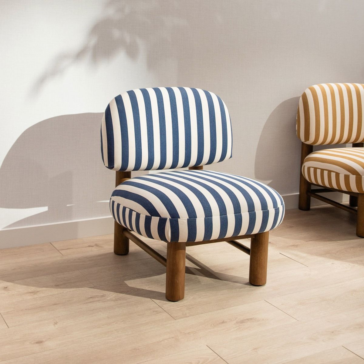 Fotel LUMEN Niebiesko biały 64x69,5x77 cm