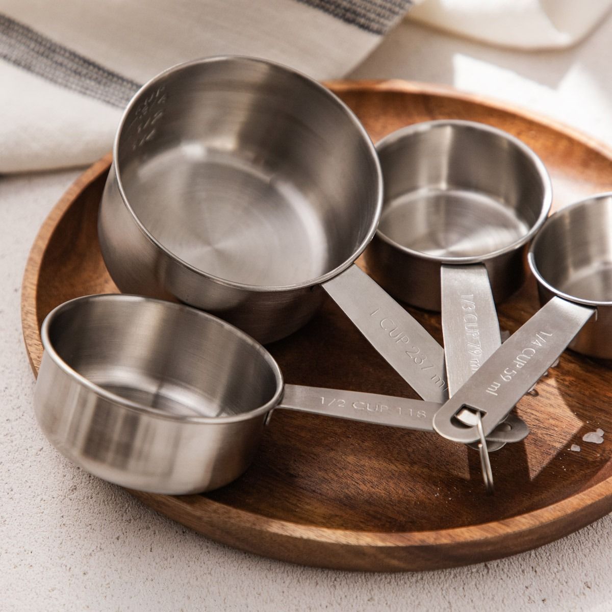 Zestaw miarek ONTARIO ze stali nierdzewnej 4szt