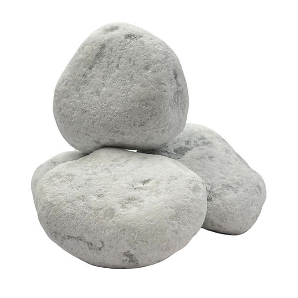 PACK 600kg Galet de Marbre Blanc de Carrare 60/100 mm (24 Sacs x 25kg) - Livraison STANDARD