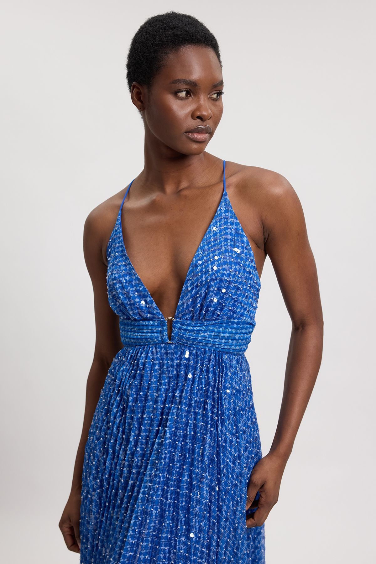 KarenMillen Beaded Embellished Full Maxi Dress