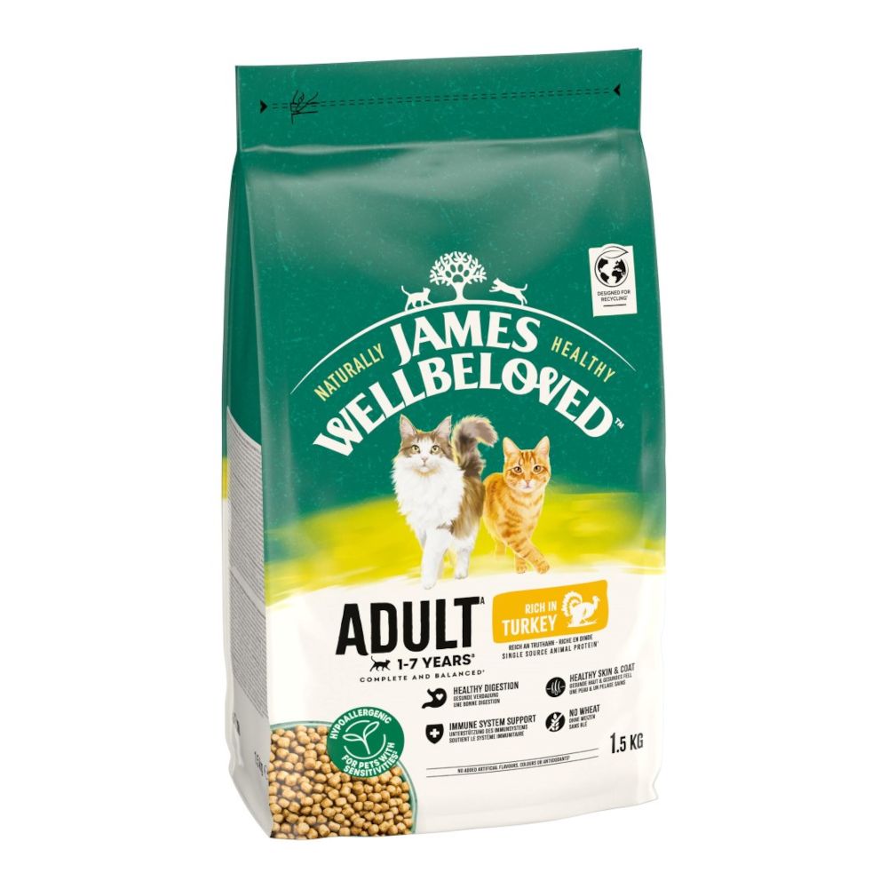 James Wellbeloved Adult Cat Hypoallergenic Turkey & Rice