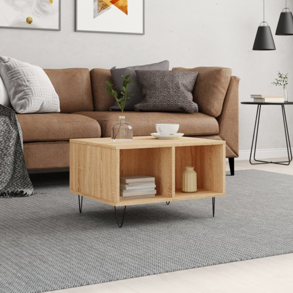 Stolik Kawowy Ława Stół Brązowy 60x50x36.5 Przegrody Do Salonu Do Pokoju
