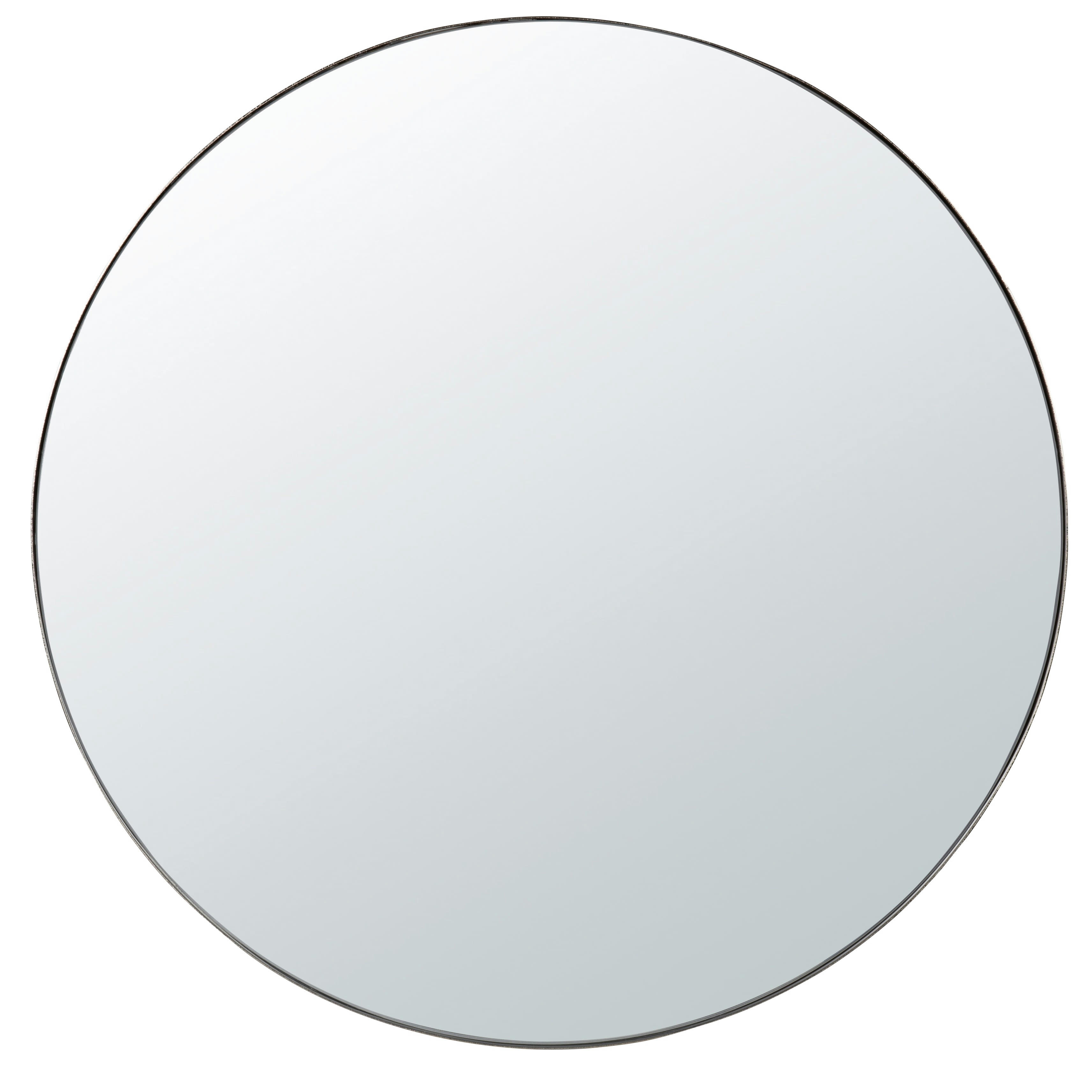 CLEMENT - Miroir rond en métal argenté D70