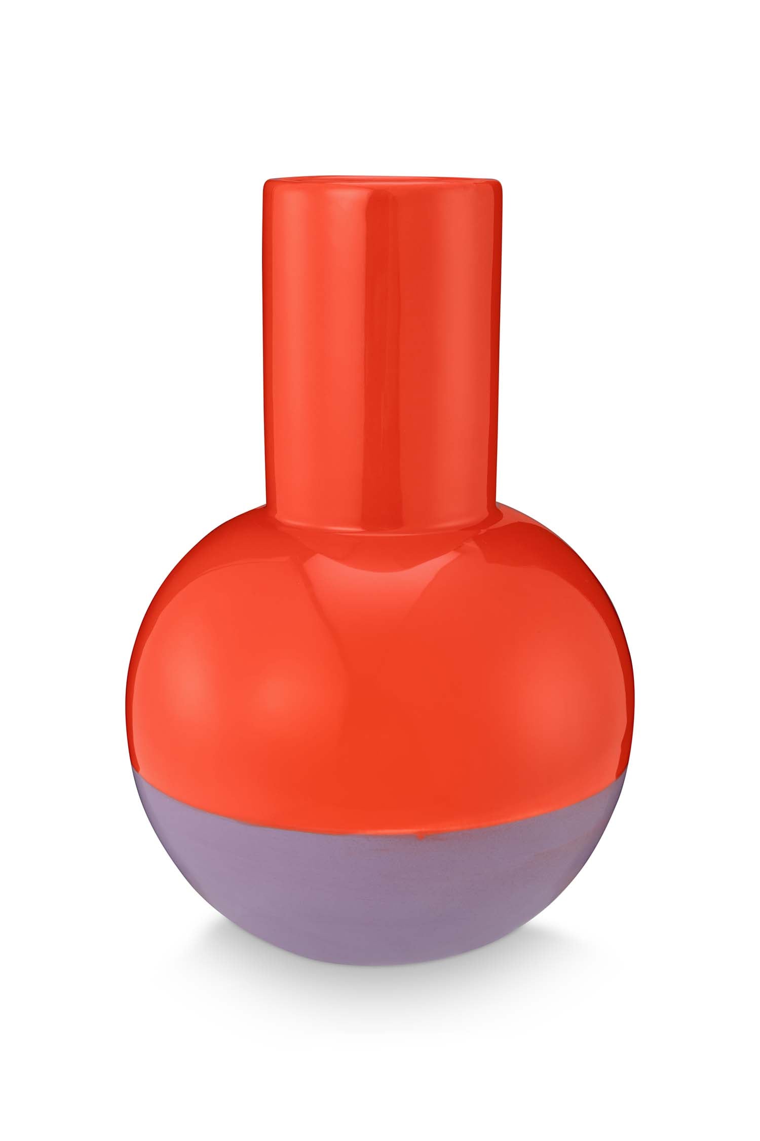 vtwonen - Vaas - Bloemenvaas - Keramiek - Rood - 21cm