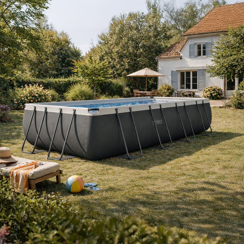 Piscine Ultra XTR 5,49 x 2,74 x 1,32 m avec bâche à bulles