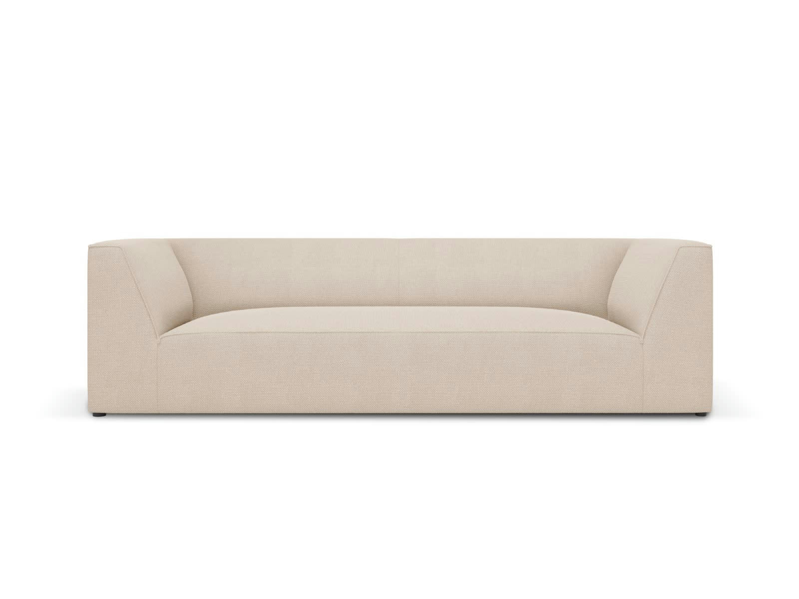 RUBY - Canapé 3 places en tissu structurel beige