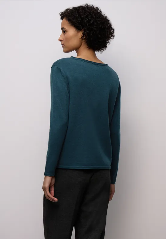 Pullover mit gerolltem Saum