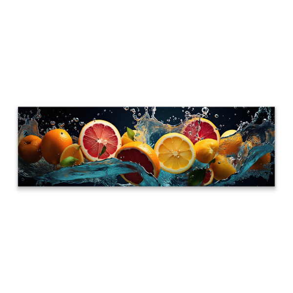 Obraz Panoramiczny Cytrusy W Wodzie 145x45cm