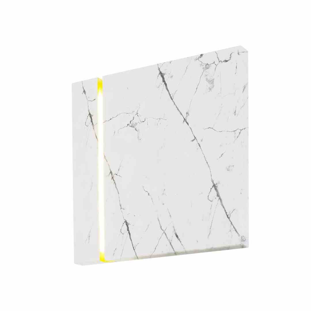Kinkiet LECERTAbiało-szary LED 1x1.2W 200lm wym:35x35x6cm IP20 Milagro
