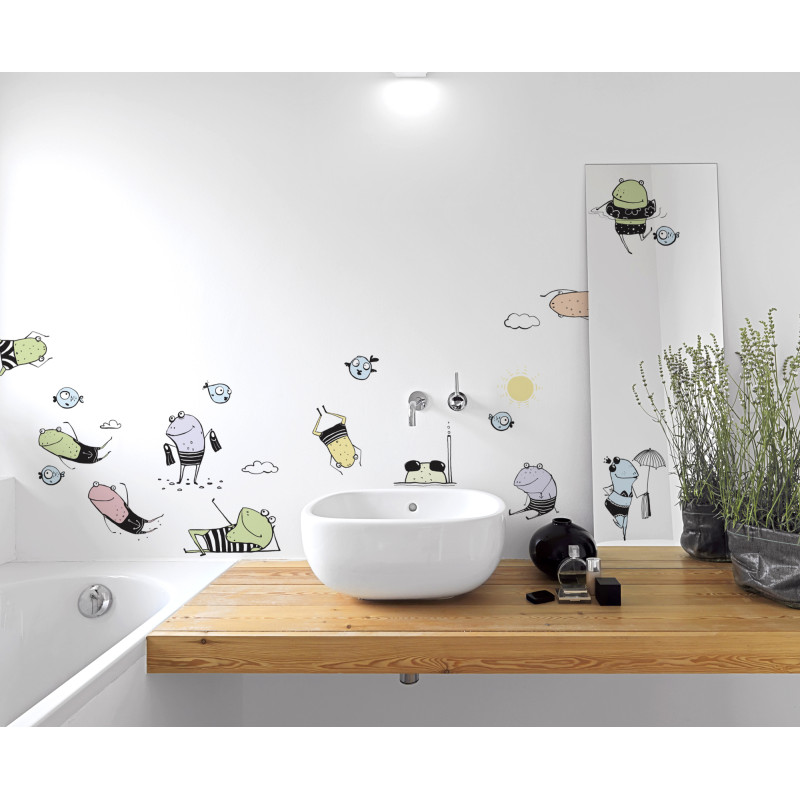 Planche de stickers Grenouilles