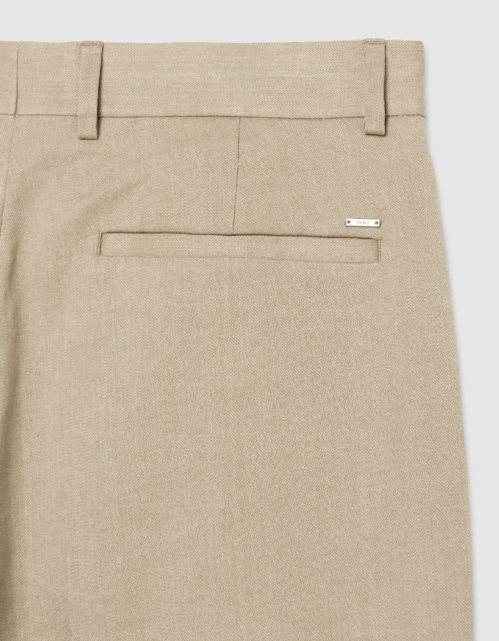 Pantalon de costume beige foncé lin mélangé Homme