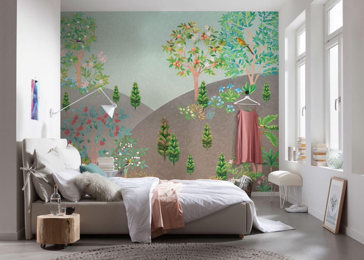 Komar fotobehang tropisch landschap multicolor - 300 x 250 cm - 611207