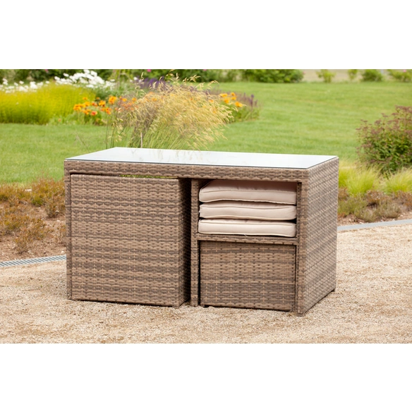 Gartenmöbelset »Merano«, 4 Sitzplätze, Stahl/Kunststoff, inkl. Auflagen