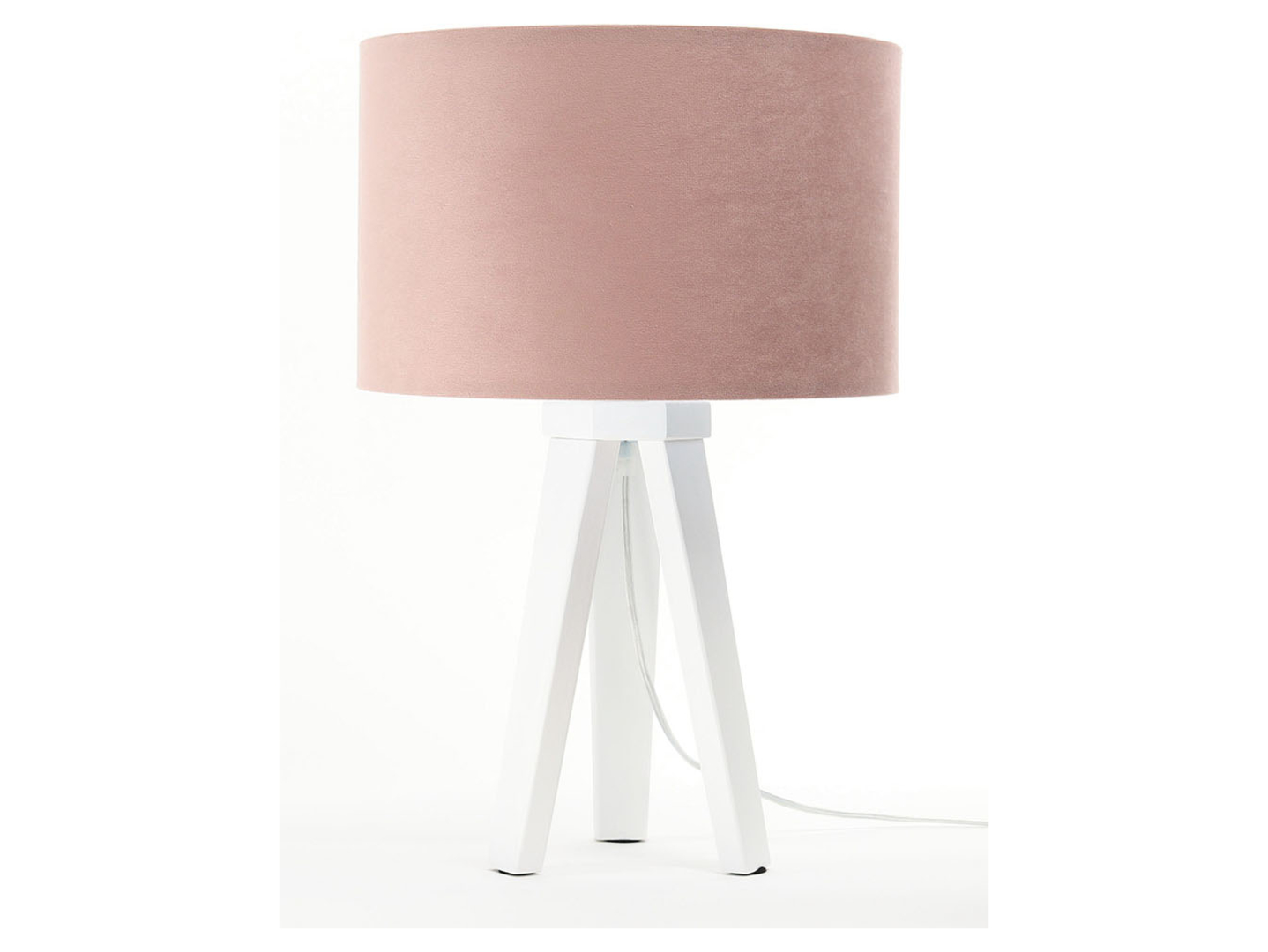 Lampa stołowa Jasmine bebe tkaninowa biało-różowa
