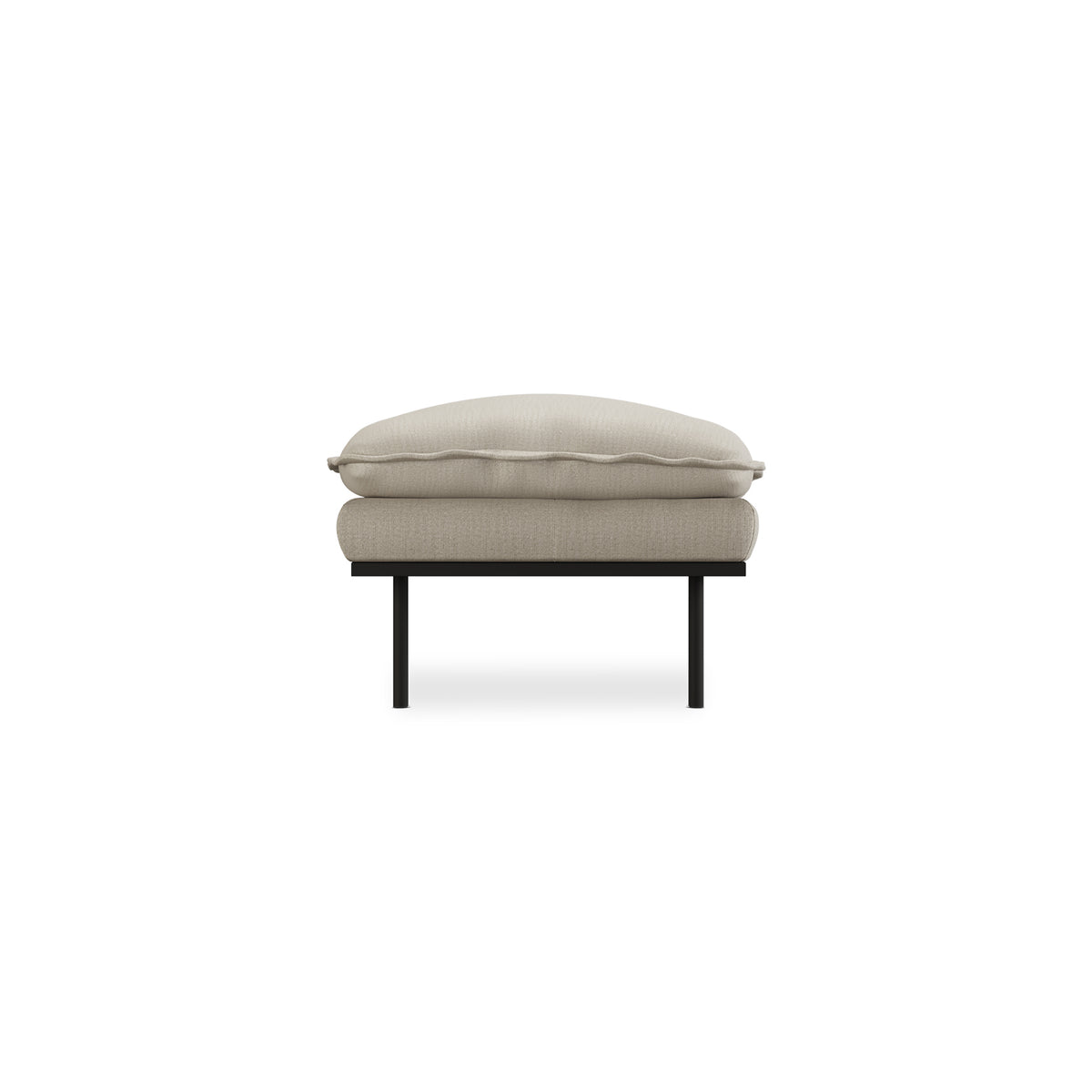 HKLIVING bank Retro – pure ivory – hocker