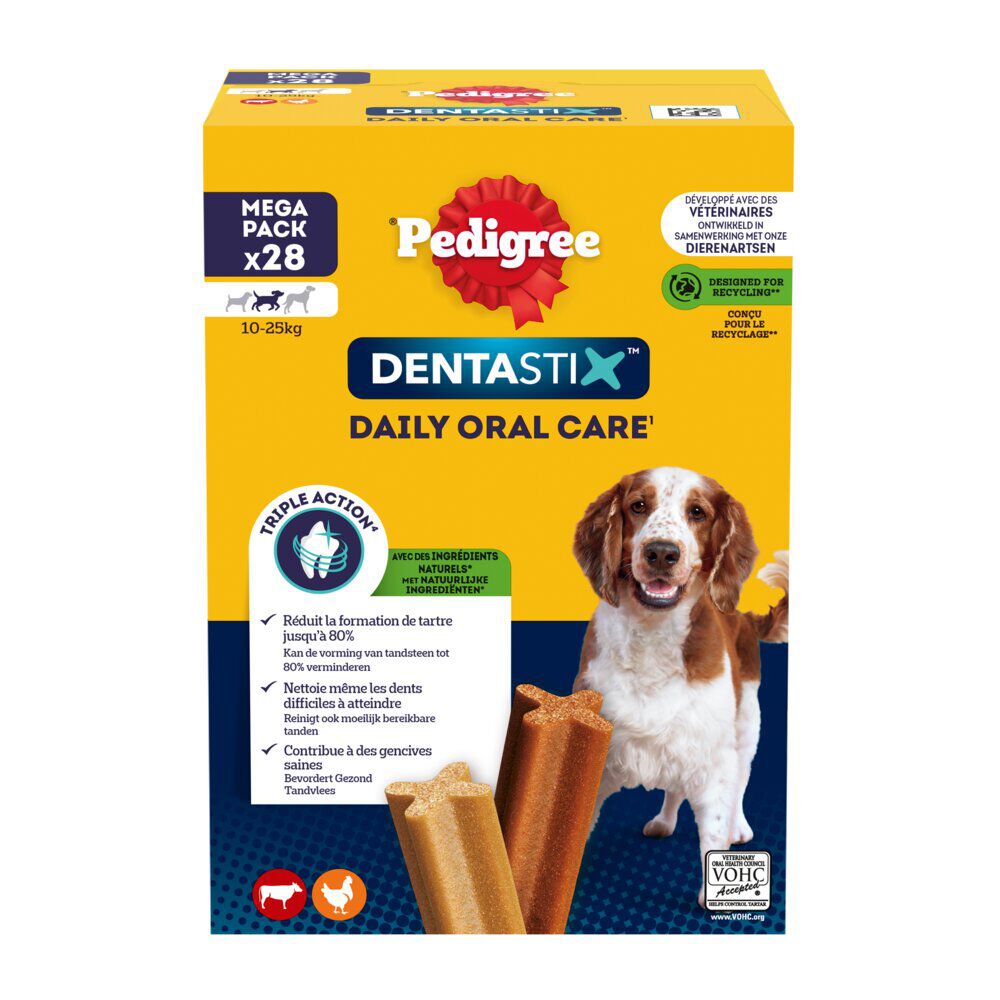 Batônnet Dentastix x28 hygiène bucco-dentaire chien moyen 720g