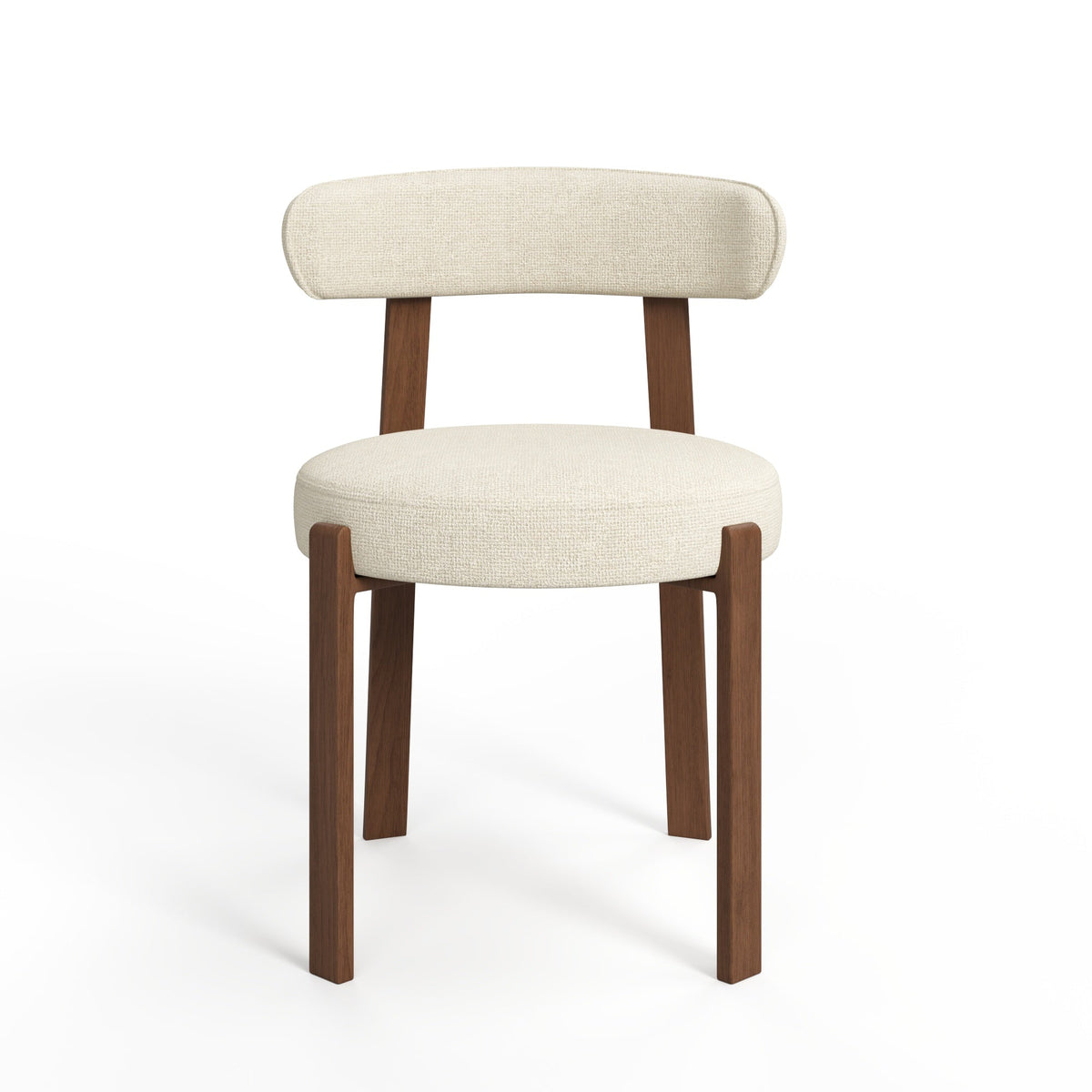Sia Home - Set van 2 stoelen JUNA - chenille fluweel crème 51cm