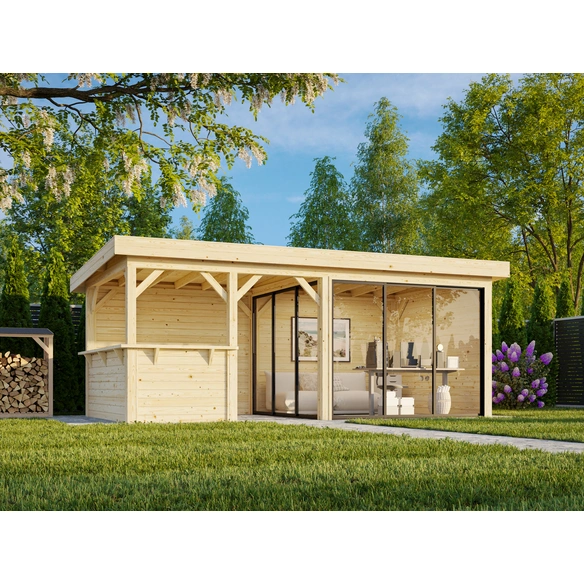 Pavillon »Lenna Set 407 Slide«, BxHxT: 588 x 245 x 300 cm, Grau