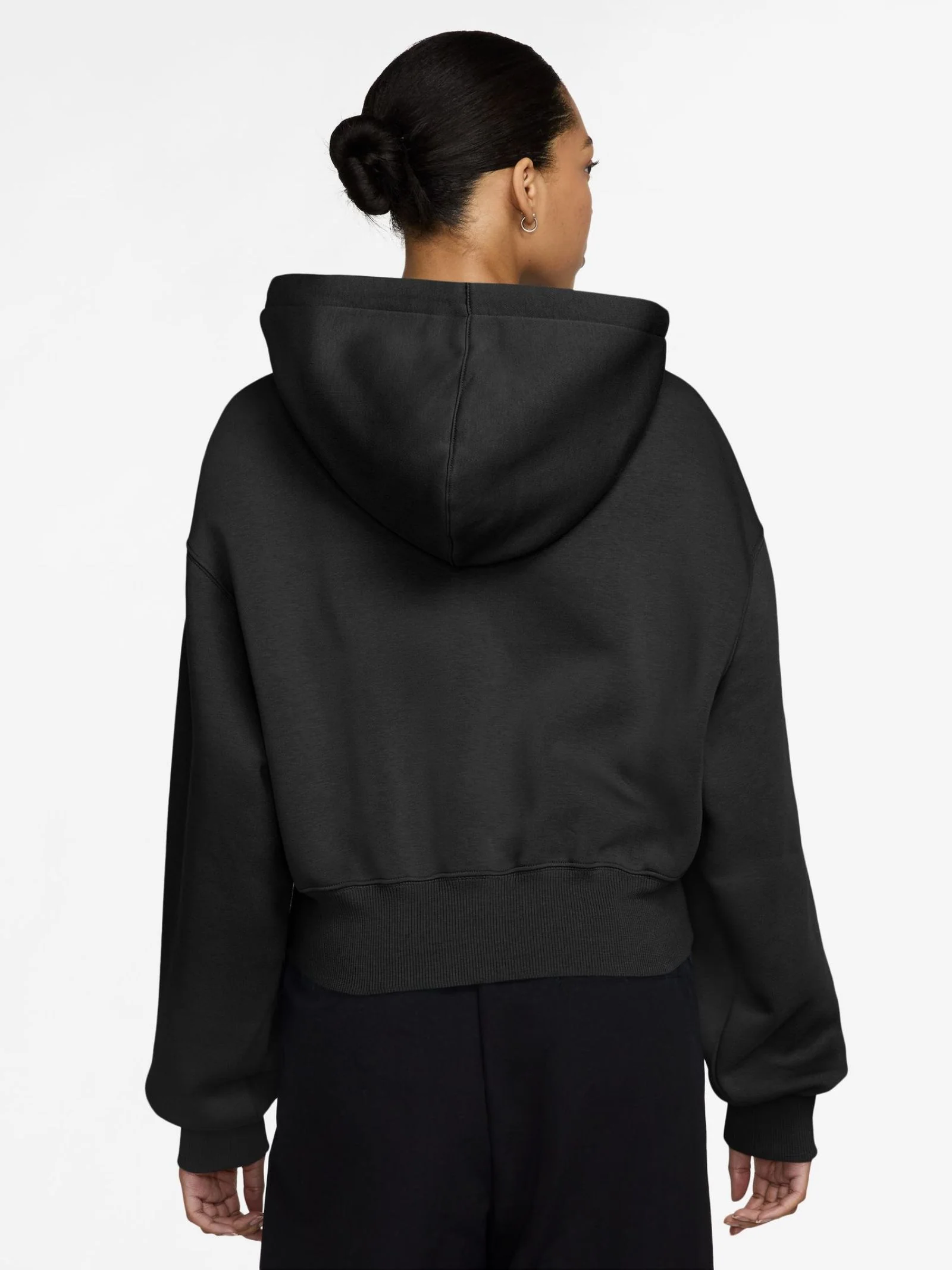 Women's Loose Cropped Full-Zip Hoodie