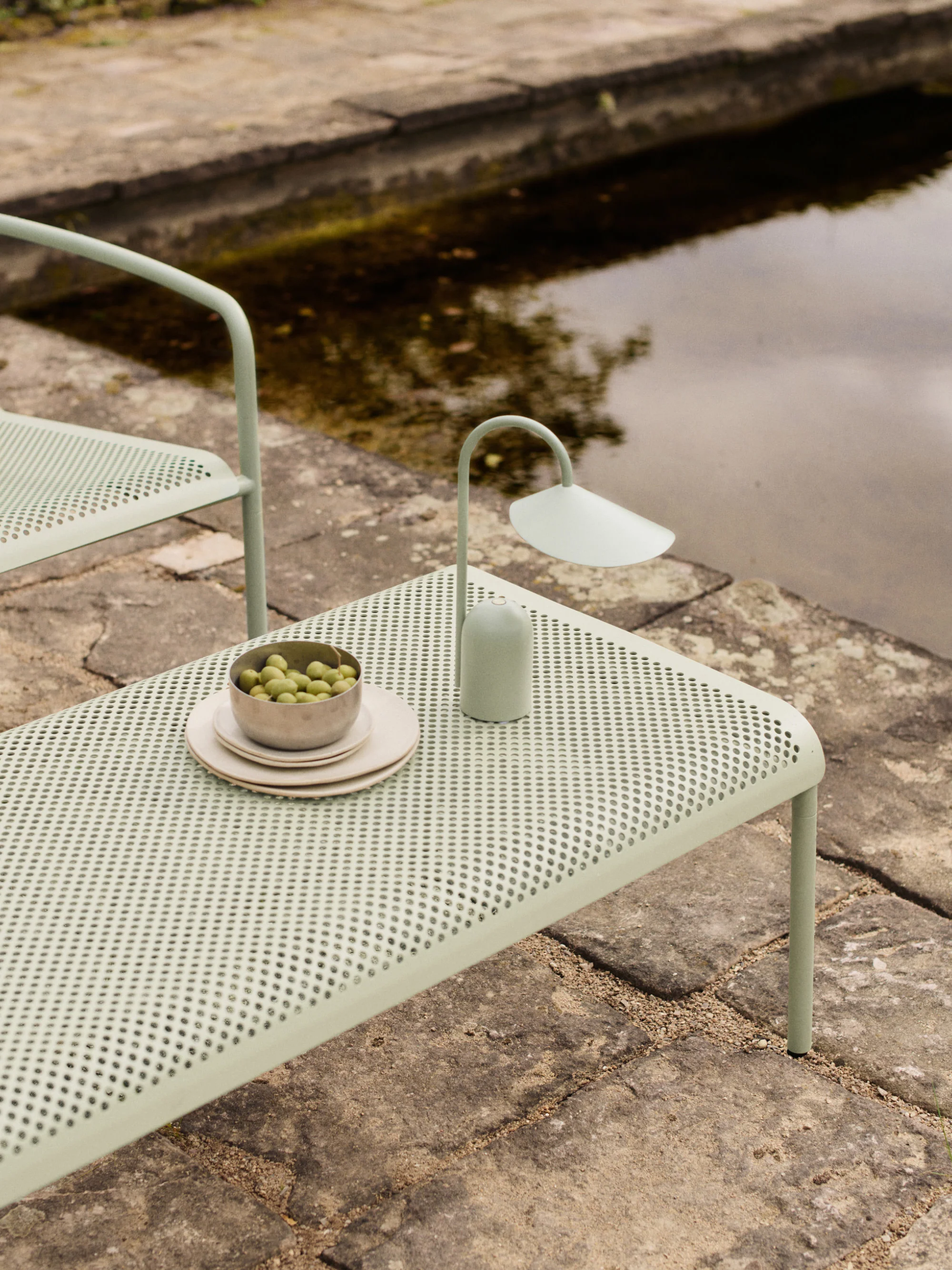 Garten-Couchtisch Dapple aus Stahl