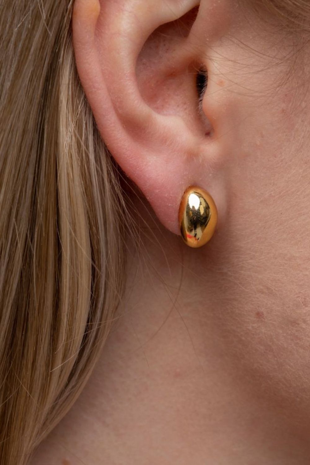 The Colourful Aura Oval Half Ball Irregular Geometric Studs Earrings