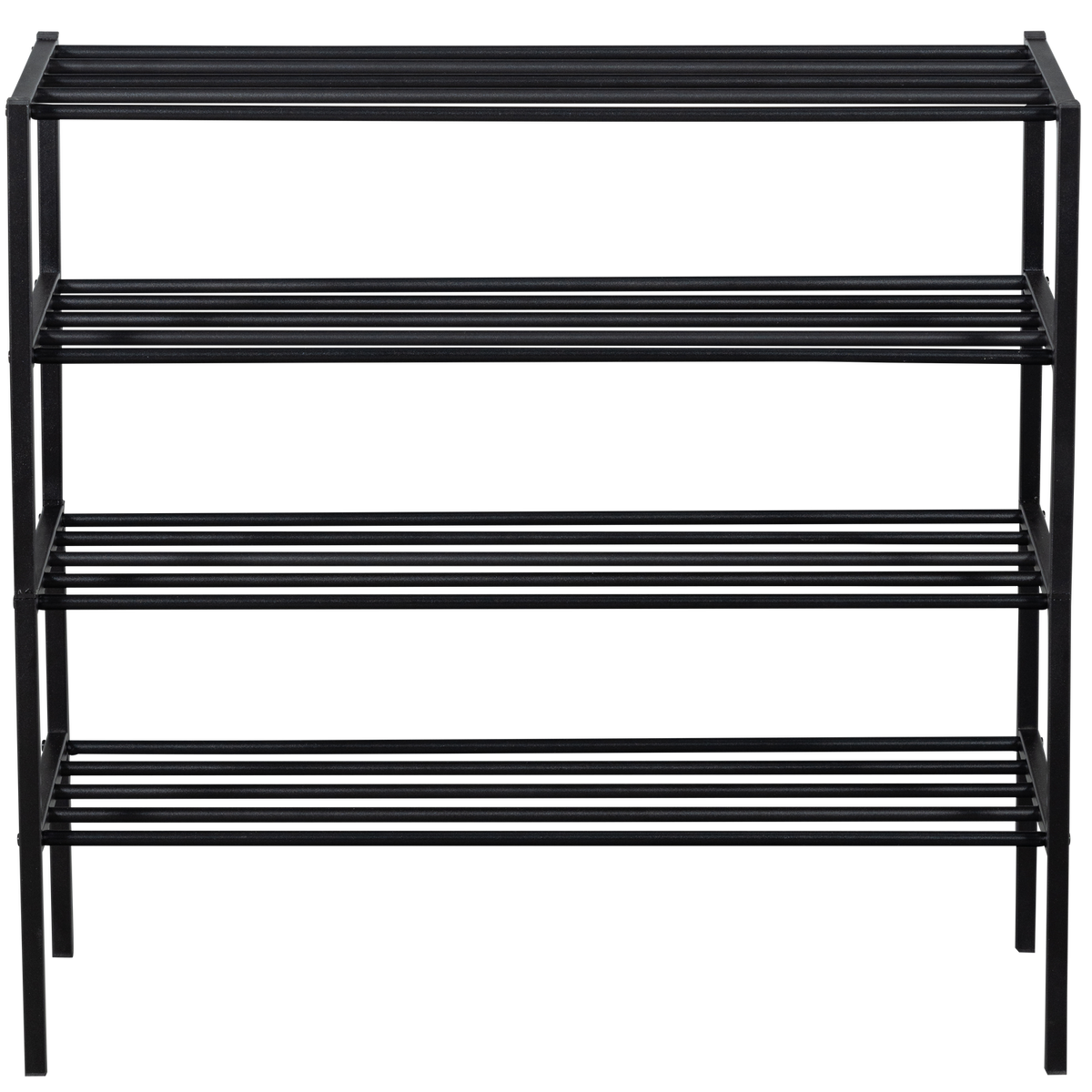 WOOOD schoenenrek Ferro - Metaal - Zwart - 80x85x35
