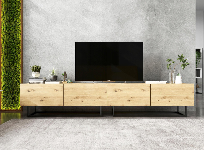 Szafka RTV Loft dąb artisan komoda RTV Loft 240 cm