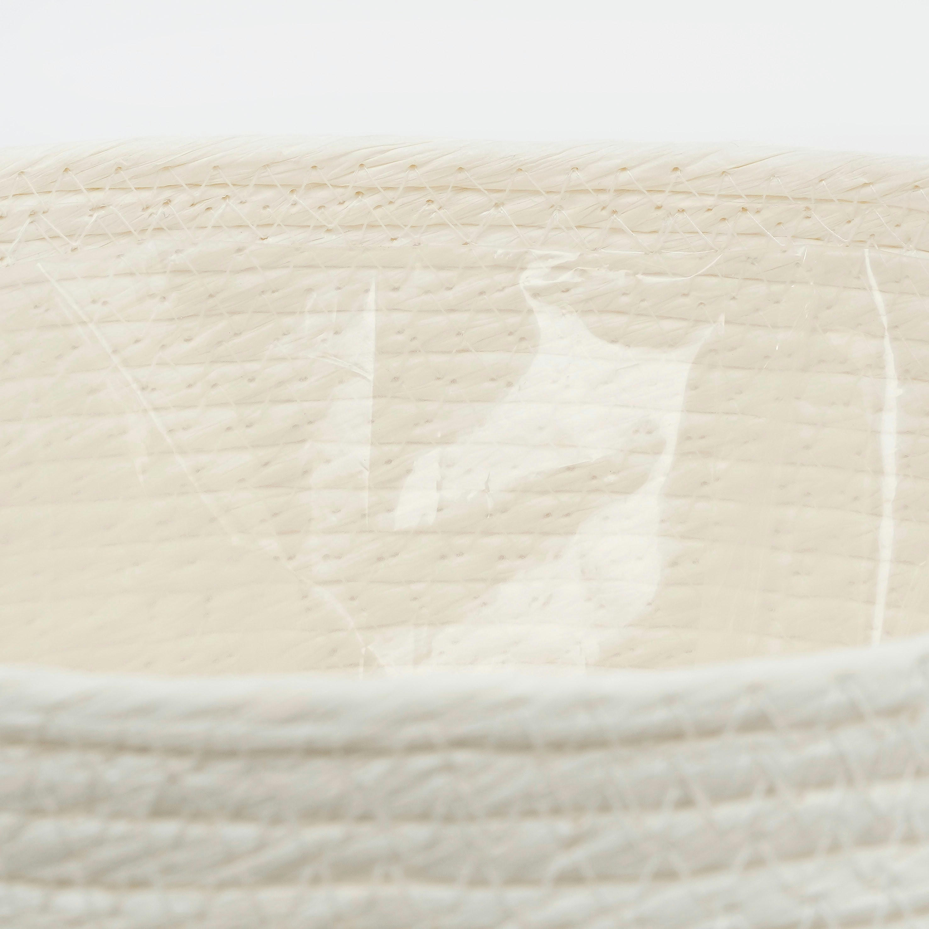 JORCK - 3 cache-pots en papier blanc cassé D26