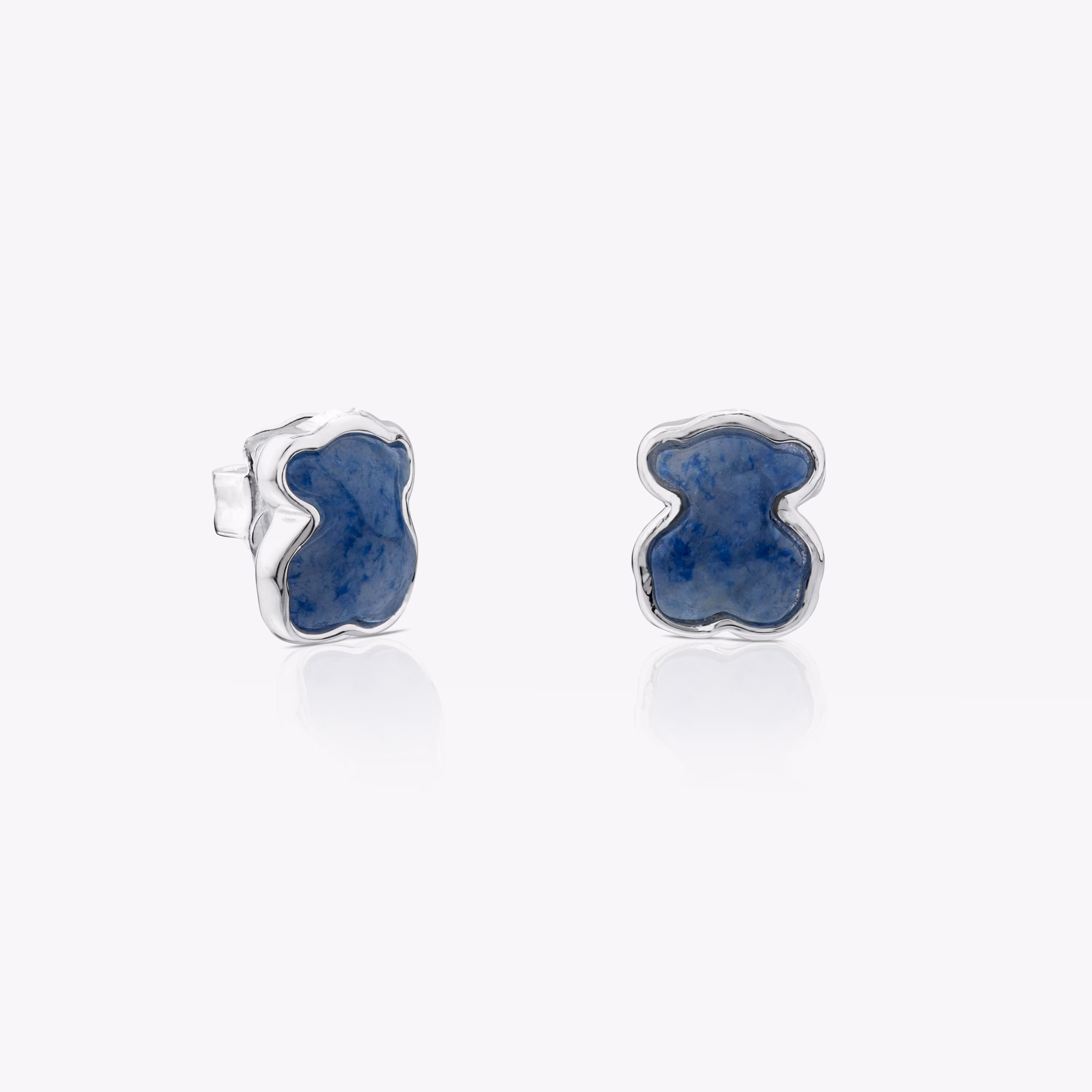 Pendientes de plata con cuarzo con dumortierita New Color