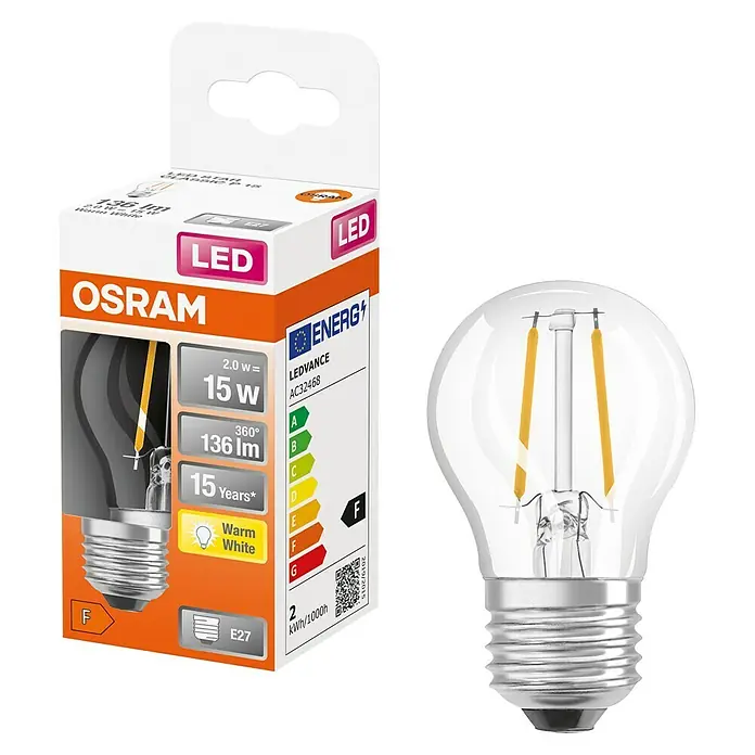 LYSPÆRE OSRAM LED E27 1,5W