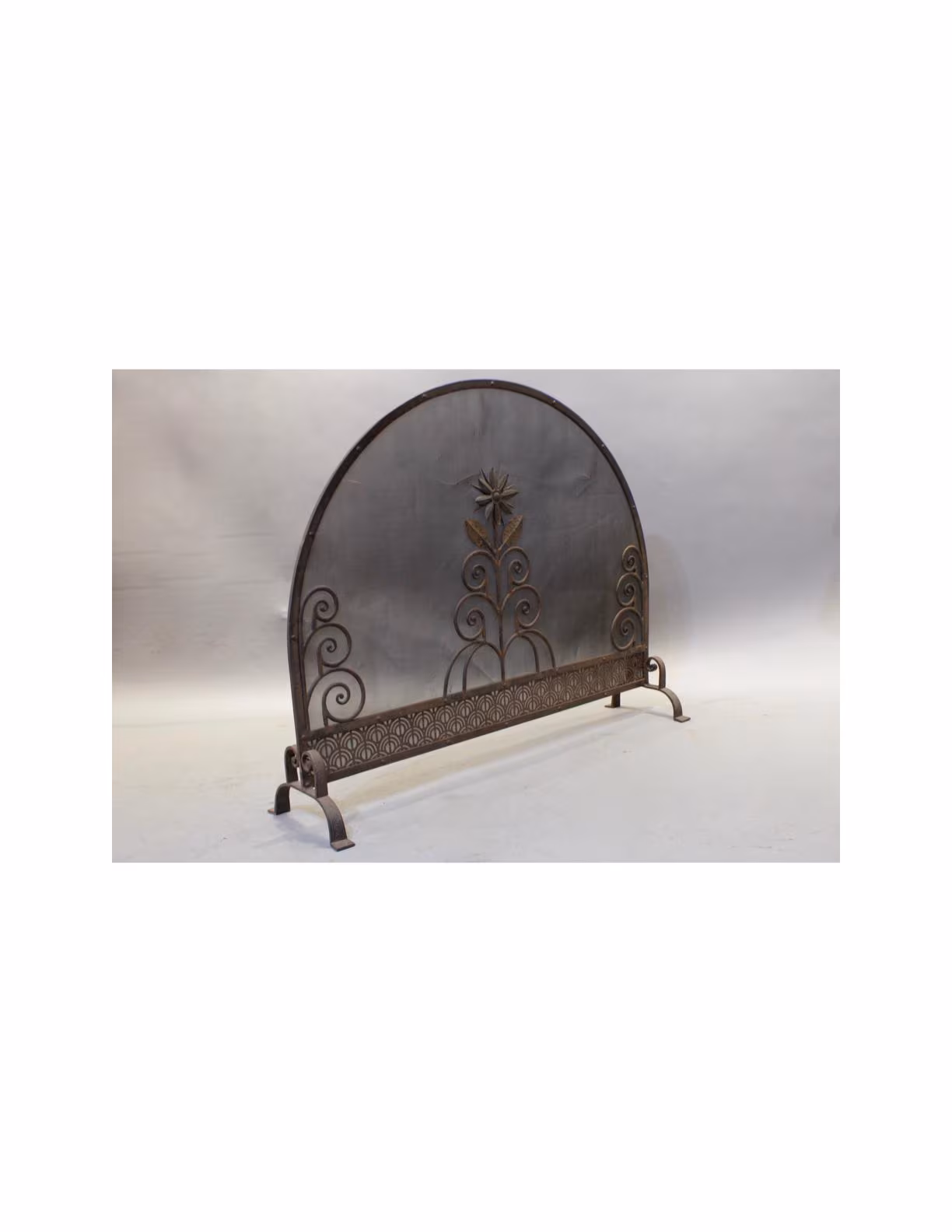 47220. Spanish Revival 1920's Iron Fire Screen