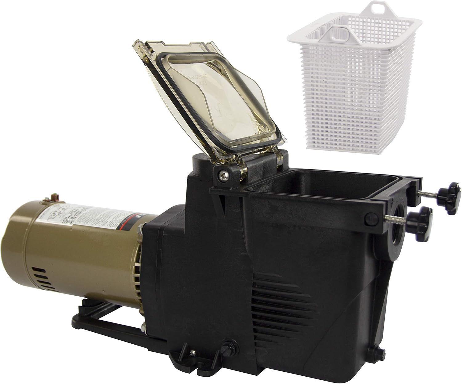 Rx Clear Ultimate Niagara 3/4 HP Pool Pump for Inground Swimming Pools | 56 Frame | 115/230 Volt | 8.5/4.3 Amps | Corrosion Proof | Large See-Through Strainer Cover