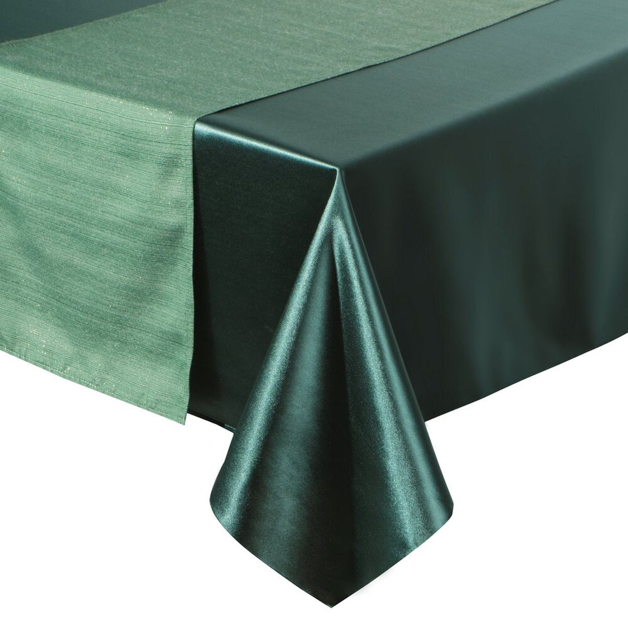 Zestaw Obrus GLAMO 140x220 z bieżnikiem 33x220 cm zielony