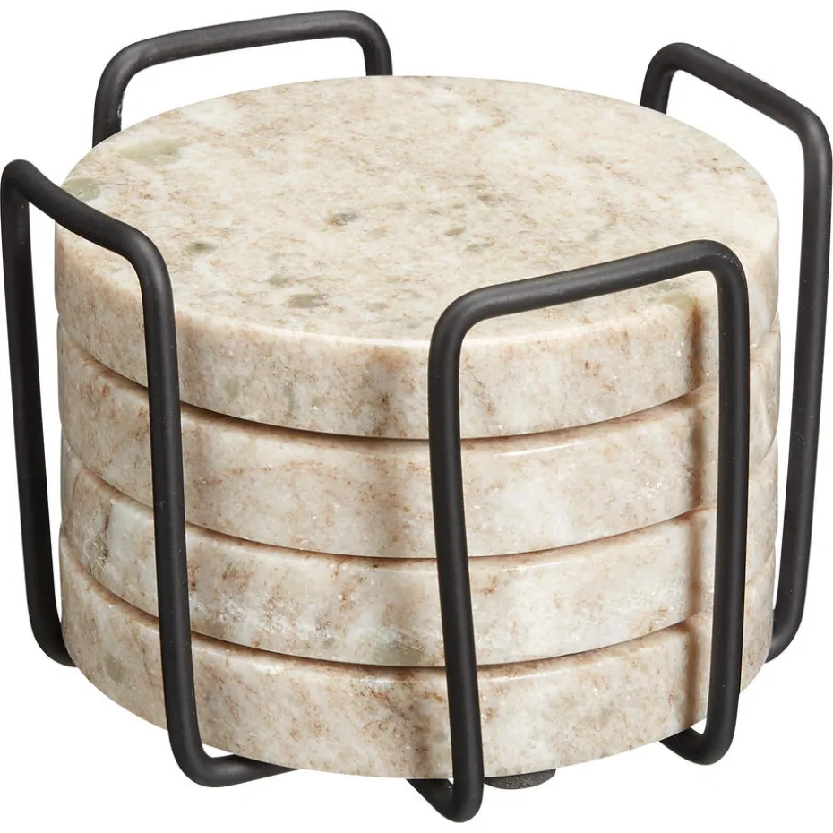 Kwantum Onderzetters | Onderzetters | Onderzetters Marmer  4 Stuks Zand