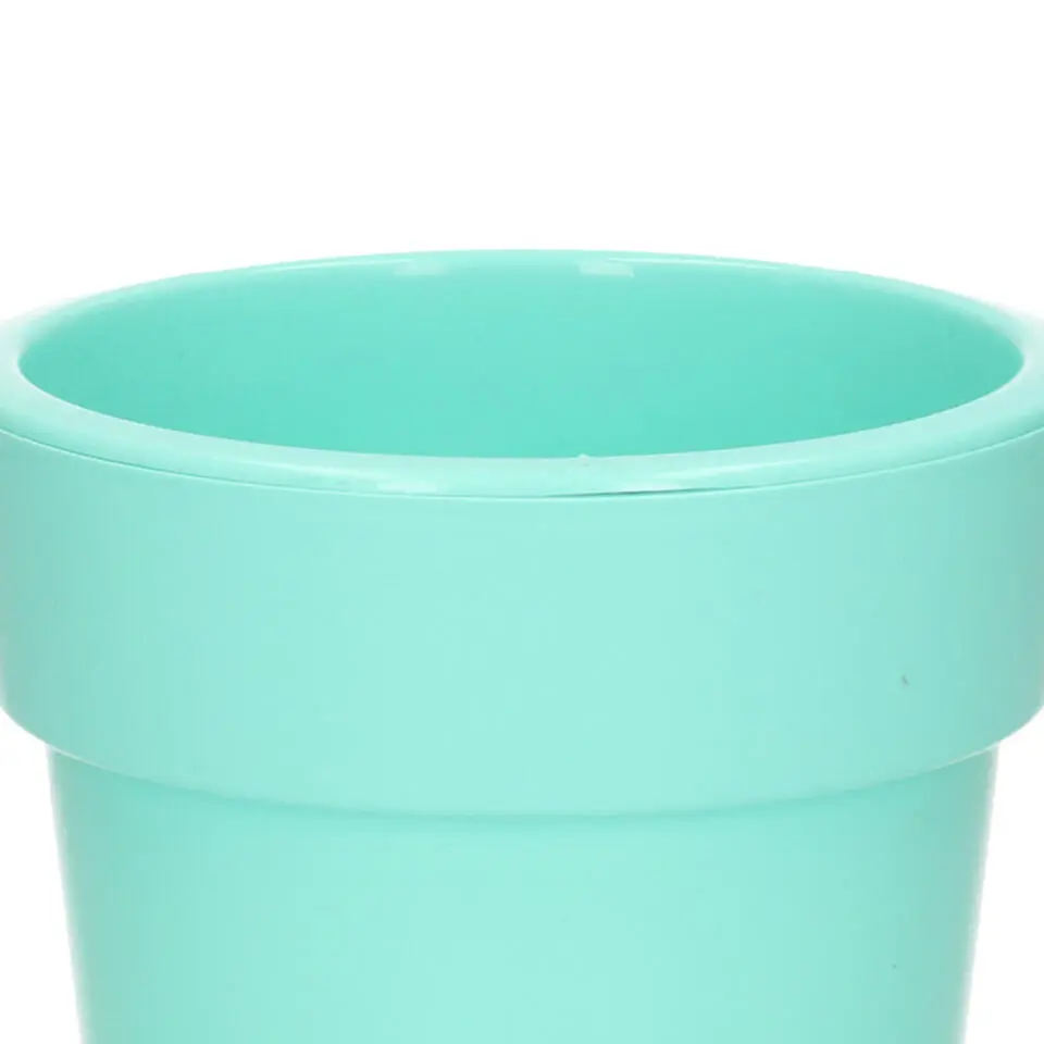 Hega Hogar Plantenpot - pastel groen - kunststof - 25 x 25 cm