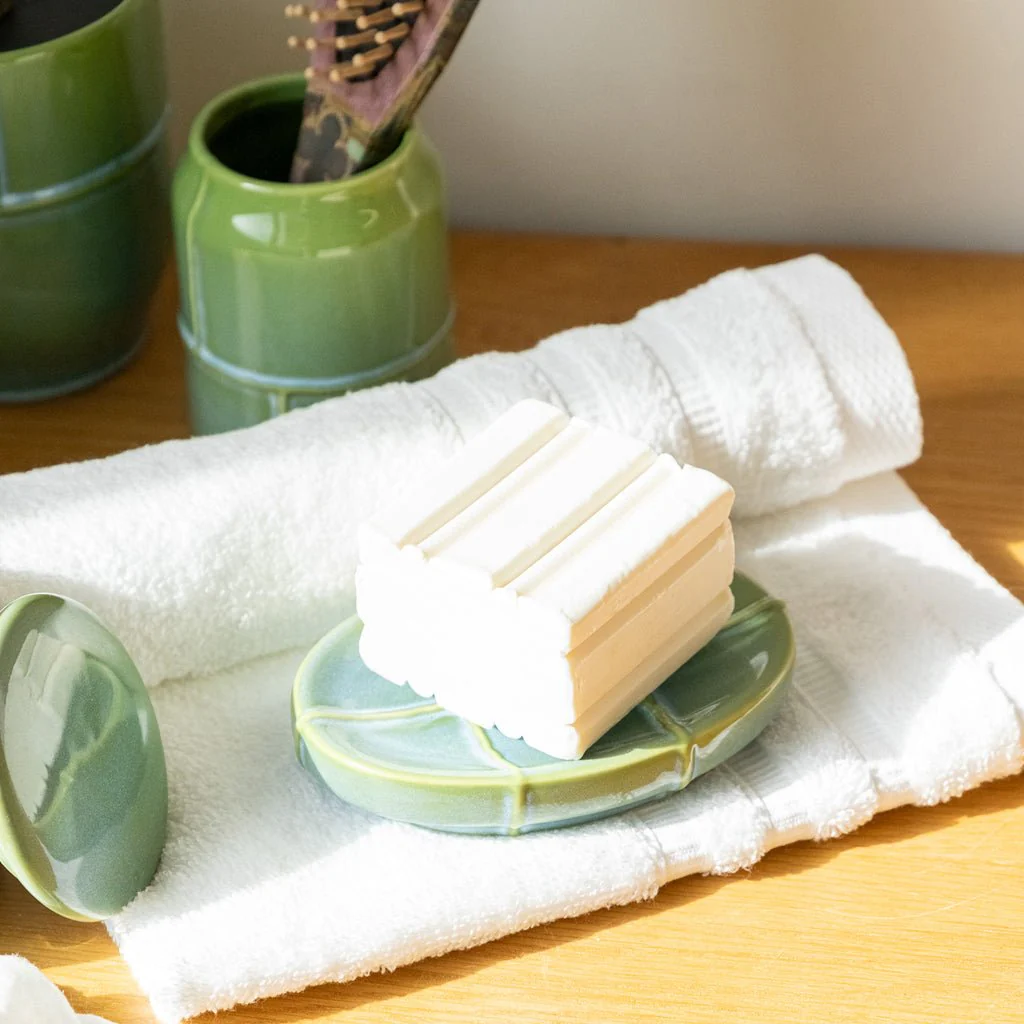 Saboneteira Cerâmica Verde IOS