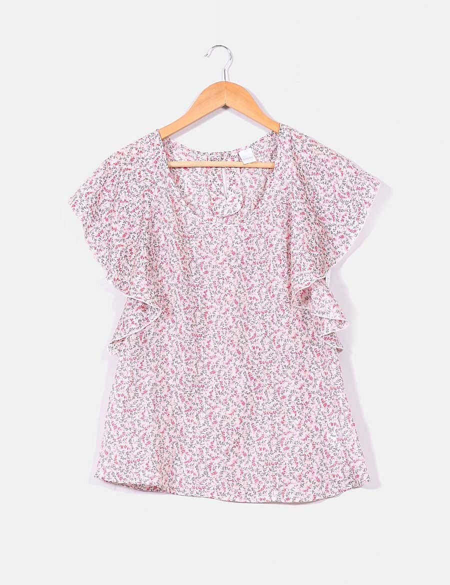 Camaïeu Floral print silk blouse