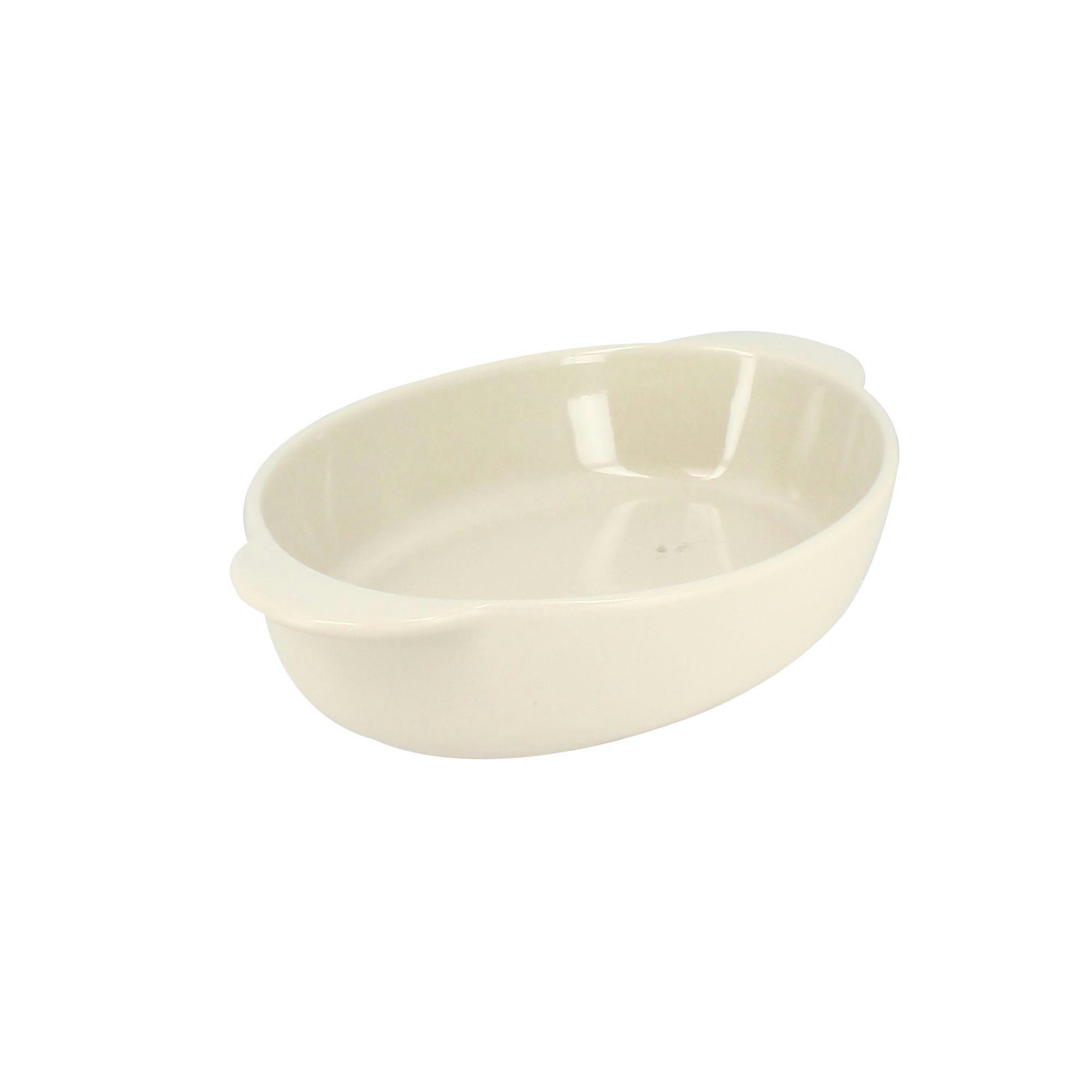 OCTAVE - Plat à four ovale en grès beige