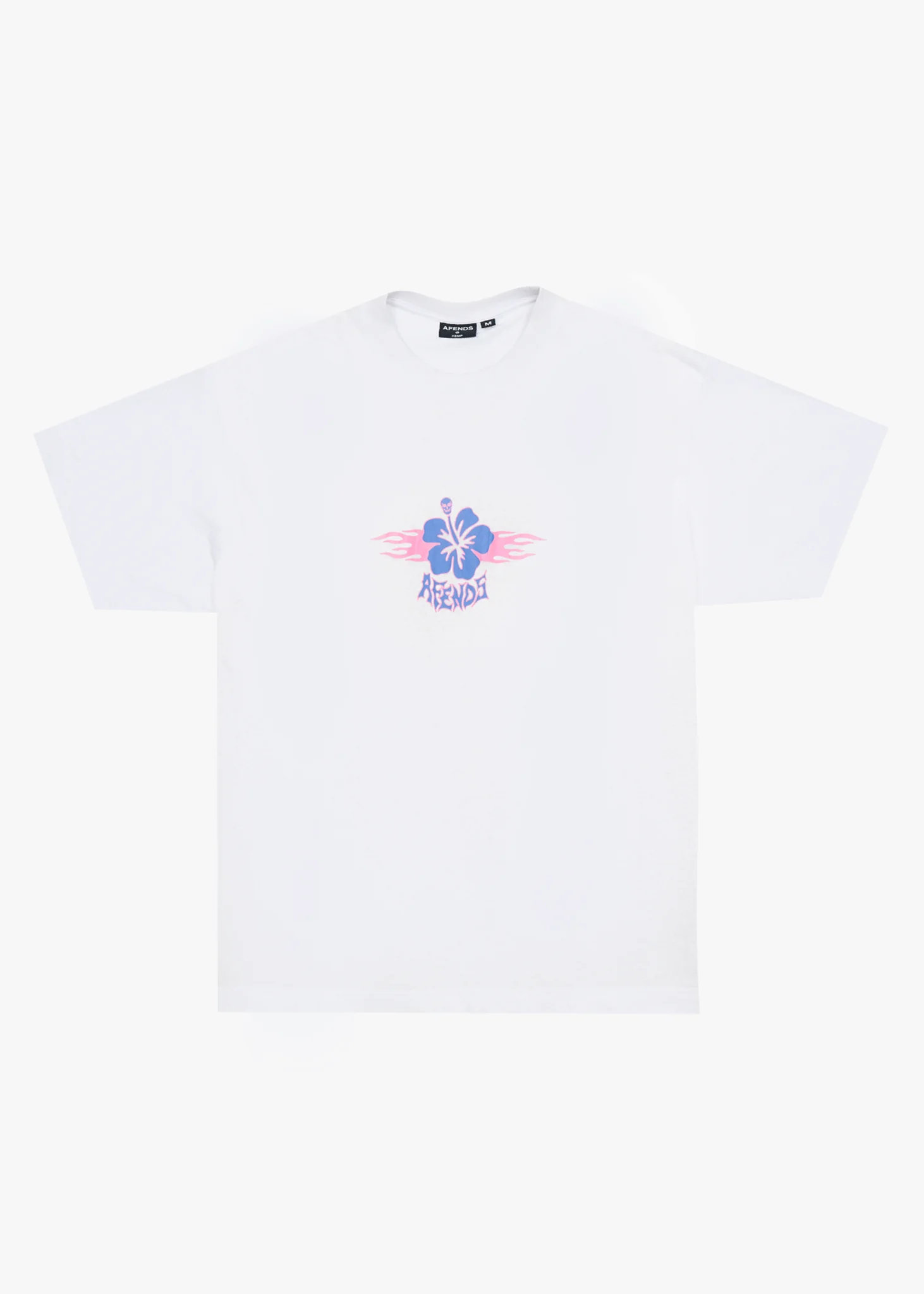 AFENDS Mens Wiped Out - Boxy Tee - White