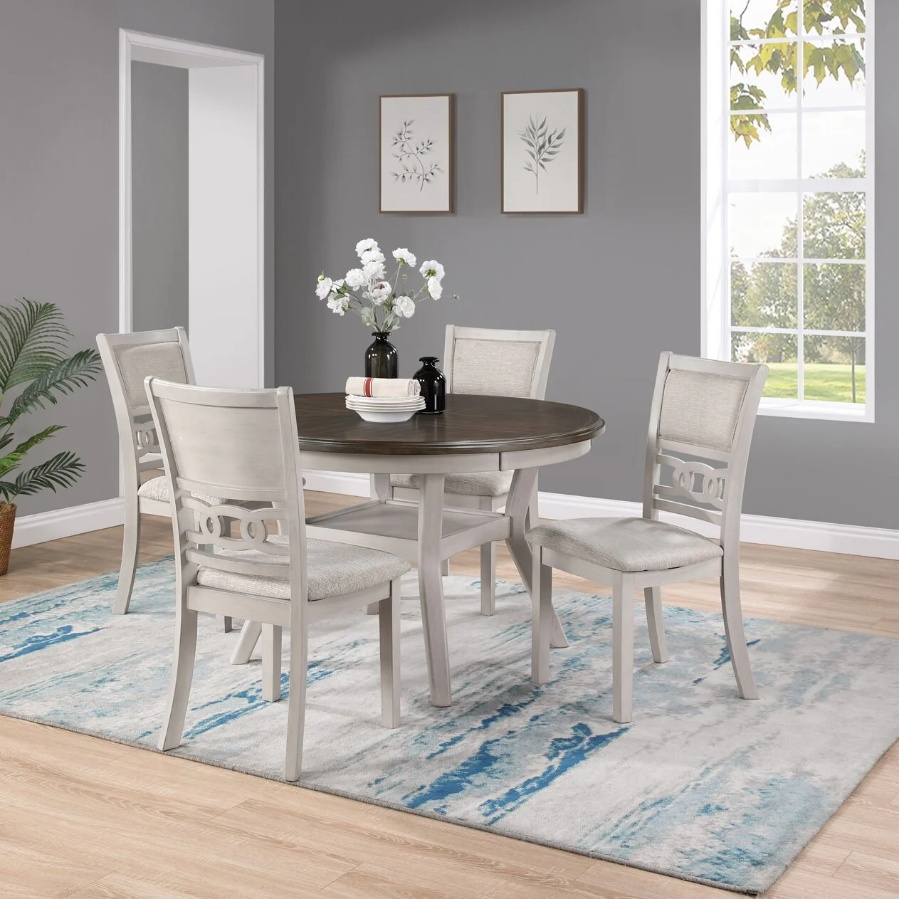 DTY Indoor Living Greeley 5-Piece Dining Set, Ebony