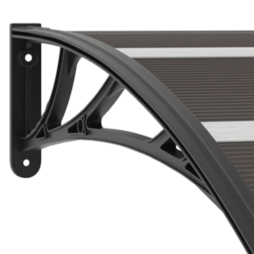 NNEVL Door Canopy Black 200x80 cm PC