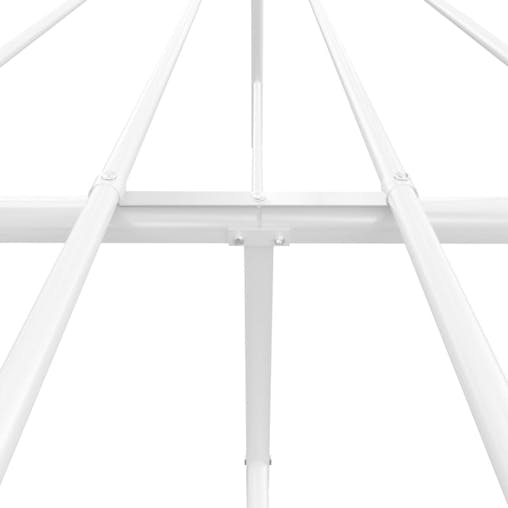 NNEVL Metal Bed Frame with Headboard and Footboard White 153x203 cm Queen
