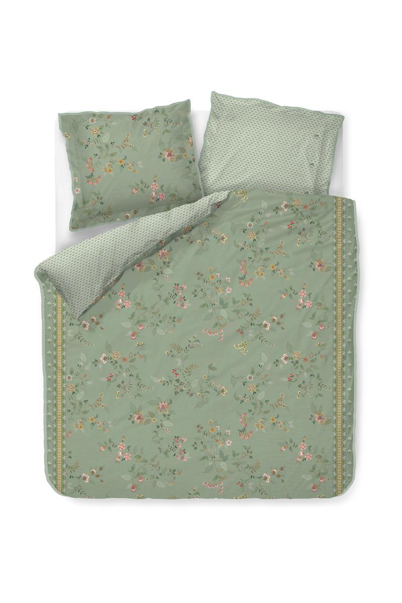 Pip Studio dekbedovertrek Kili Flower - 240x200/220 cm - groen