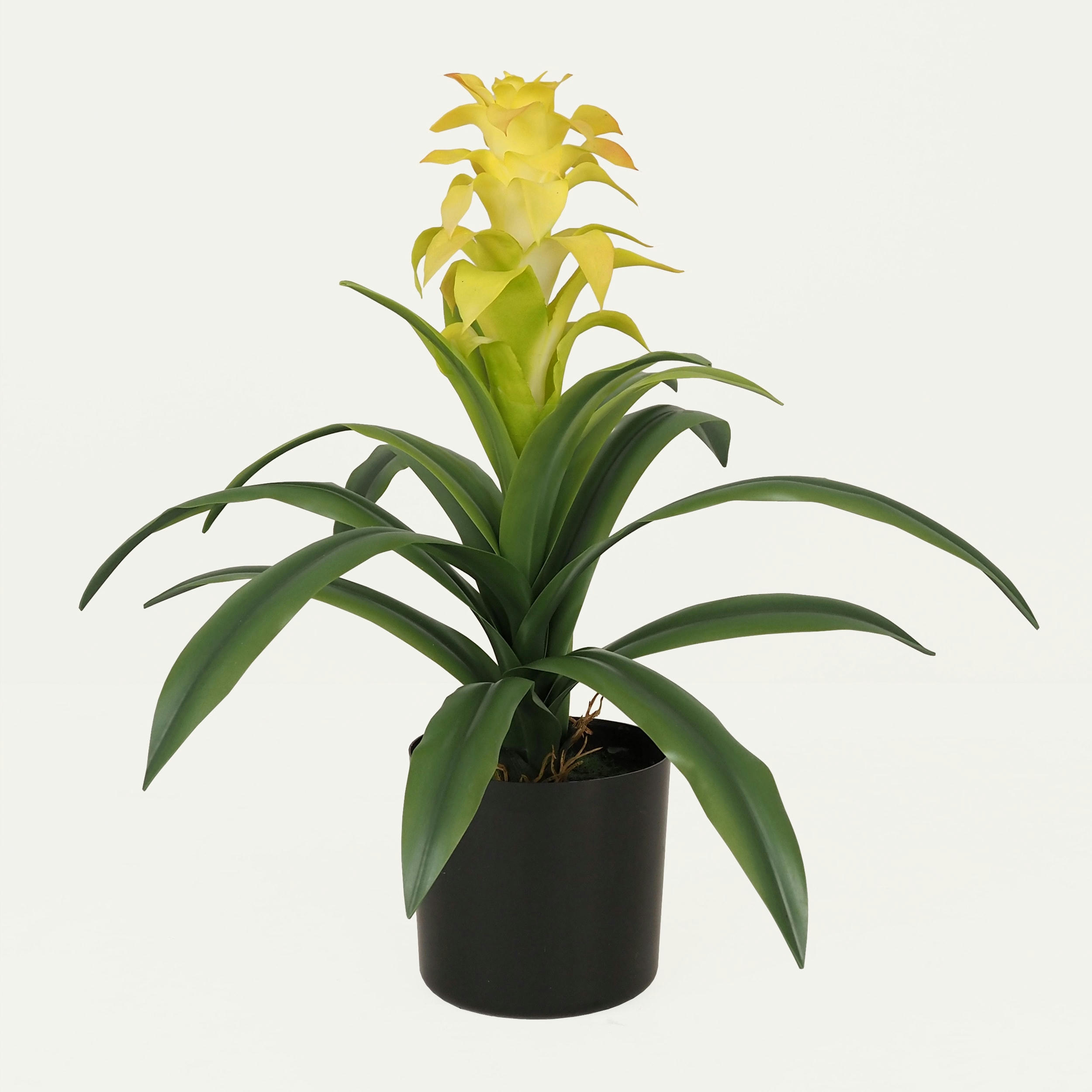 - Guzmania artificiel toucher naturel jaune 45cm